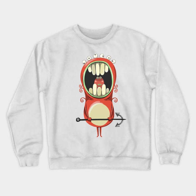 the red monster Crewneck Sweatshirt by Sunshine Corner